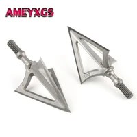 1020pcs archery hunting broadhead 3 fixed blade screw tip 100 grain arrow heads for bow and arrow hunting shooting accessories