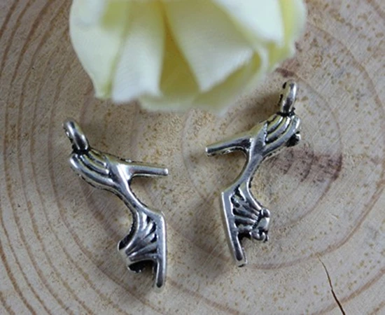 Обувь на высоком каблуке Очаровательные Подвески из сплава Винтажный серебряный