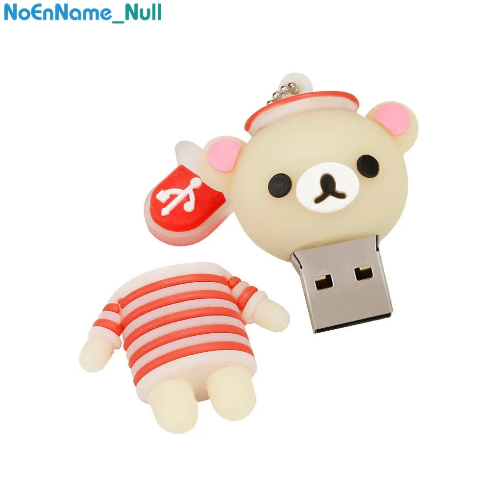 Милый медведь тип Usb диск memory stick Флешка 128 г USB 2,0 4 ГБ 8 ГБ флеш-накопитель 16 ГБ 32 ГБ 64 Гб Usb мультяшка флэш-накопитель праздничный подарок