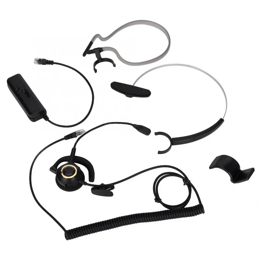 H1000-RJ9 Хрустальная головка шумоподавление гарнитура для колл-центра удобные