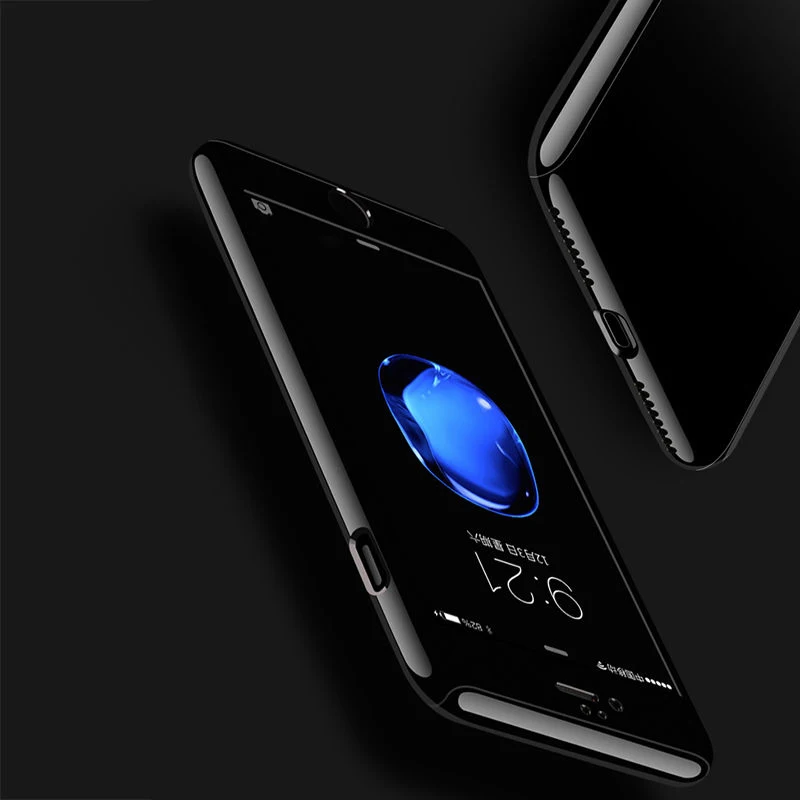 Защитная пленка для экрана из закаленного стекла + чехол iPhone 7 на весь корпус