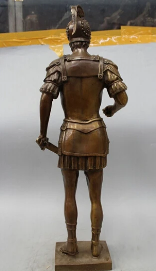 24 &quotЗападная ХУДОЖЕСТВЕННАЯ Бронзовая статуя знаменитого римского воина меча