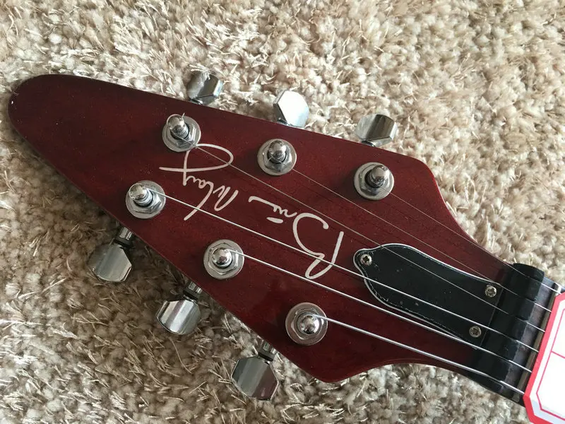 На заказ гитара винно Красного цвета Brian may sss звукосниматель Билль nvlay подписи с