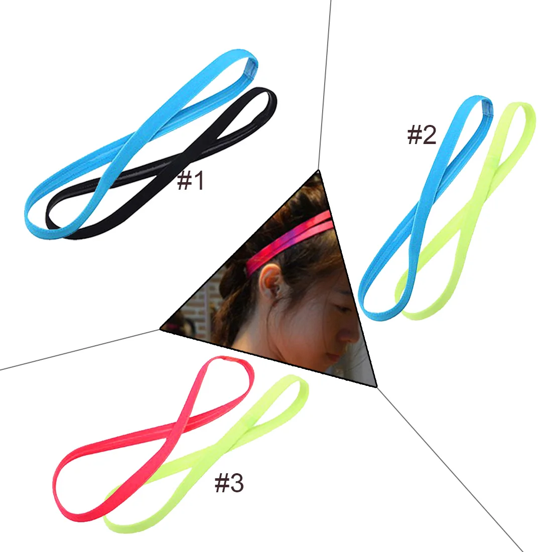 Top sale Men Women Yoga Hair Bands Sports Headband Anti-Slip Elastic Rubber Sweatband Running Football Biking | Красота и здоровье