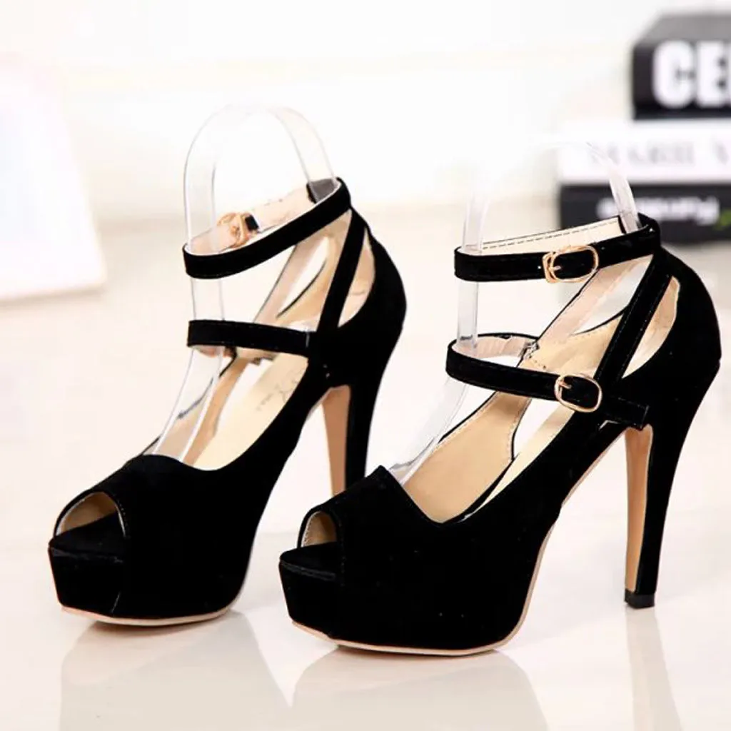 Сандалии SAGACE женские на высоком каблуке модные пикантные однотонные Босоножки с