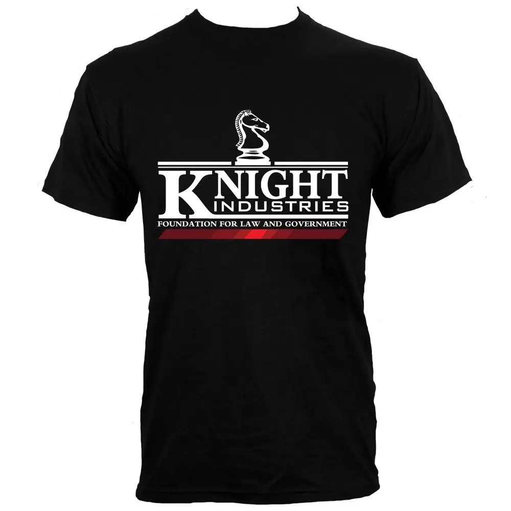 Футболка мужская с принтом Knight Industries стильная тенниска майка для фитнеса
