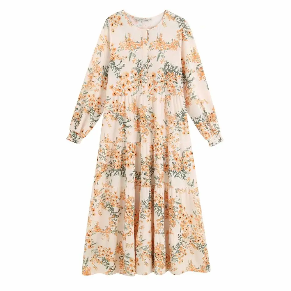 2019 женское летнее длинное богемное платье с оборками и цветочным принтом