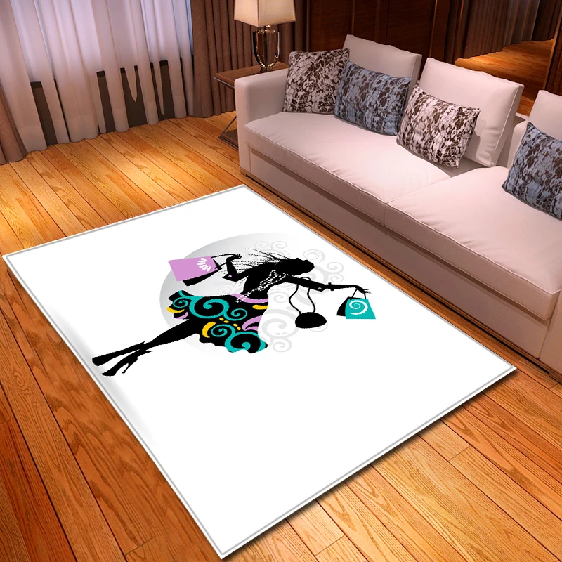 

Nordic Carpets Soft Flannel 3D Printed Shopping Area Rugs Parlor Mat Rugs Anti-slip Large Rug Carpet for Living Room Decor