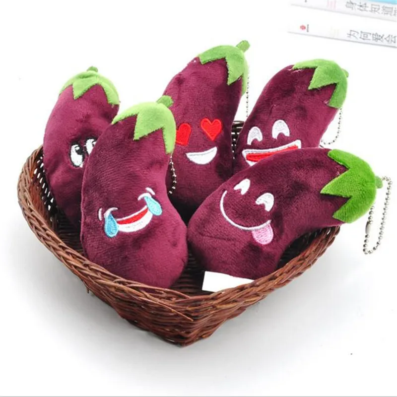 1 шт. новые плюшевые игрушки KAWAII Eggplant 10 см микс мягкая игрушка брелок подарок плюшевая кукла детская