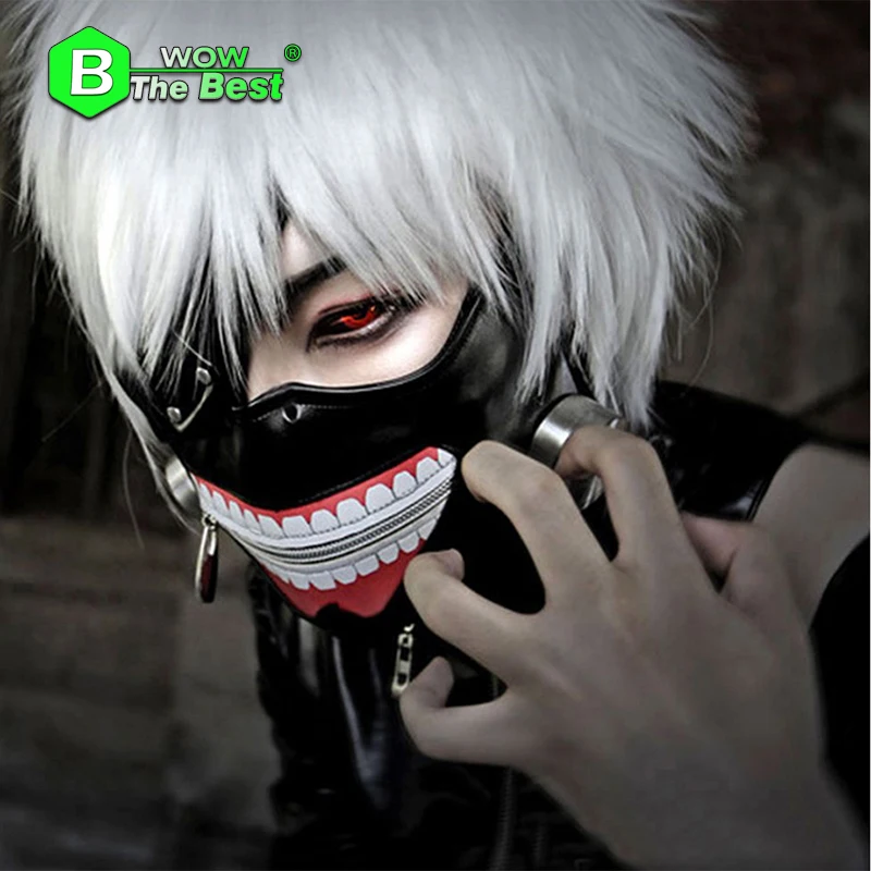 Токийская маска вурдалака повязка Аниме Косплей Kaneki Ken Регулируемая Молния|ken
