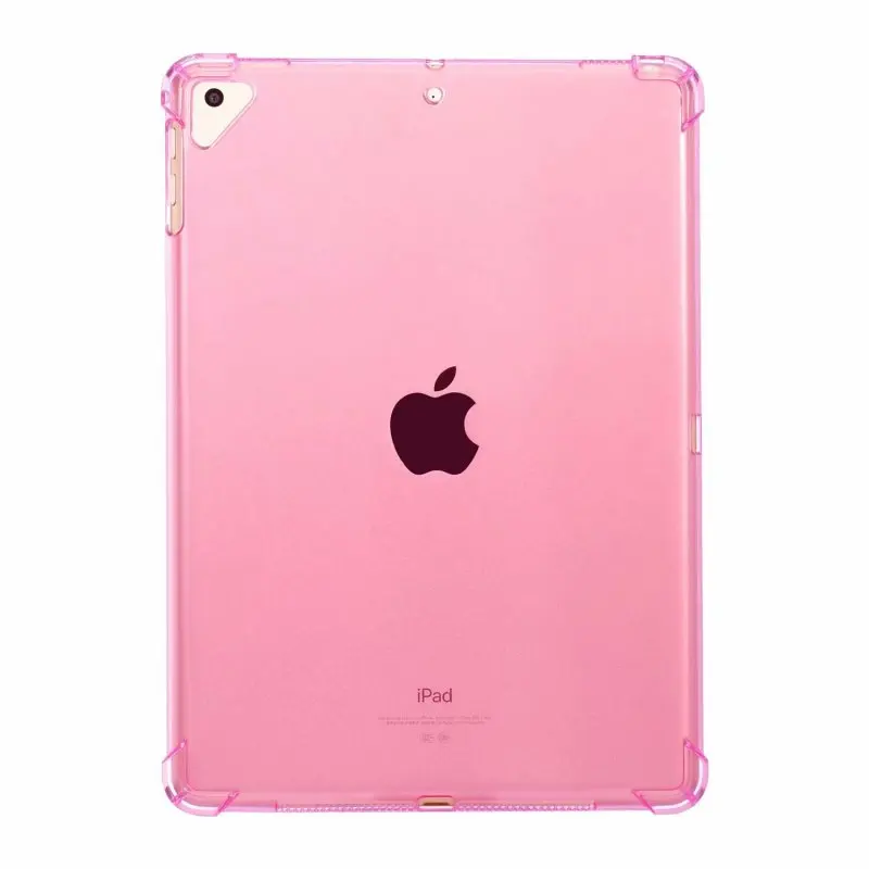 Розовый Экологичный Прозрачный ударопрочный чехол для Apple iPad 9,7 Air 1 2 5 6 5th 6th Generation Coque Funda - Цвет: Розовый