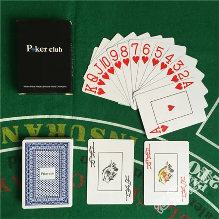 Blue Лидер продаж 2 компл./лот баккара гладкой Водонепроницаемый Texas hold'em Poker клуб ПВХ Пластик Покер Карточная игра покер 2.48*3.46 дюймов yernea - Цвет: Blue