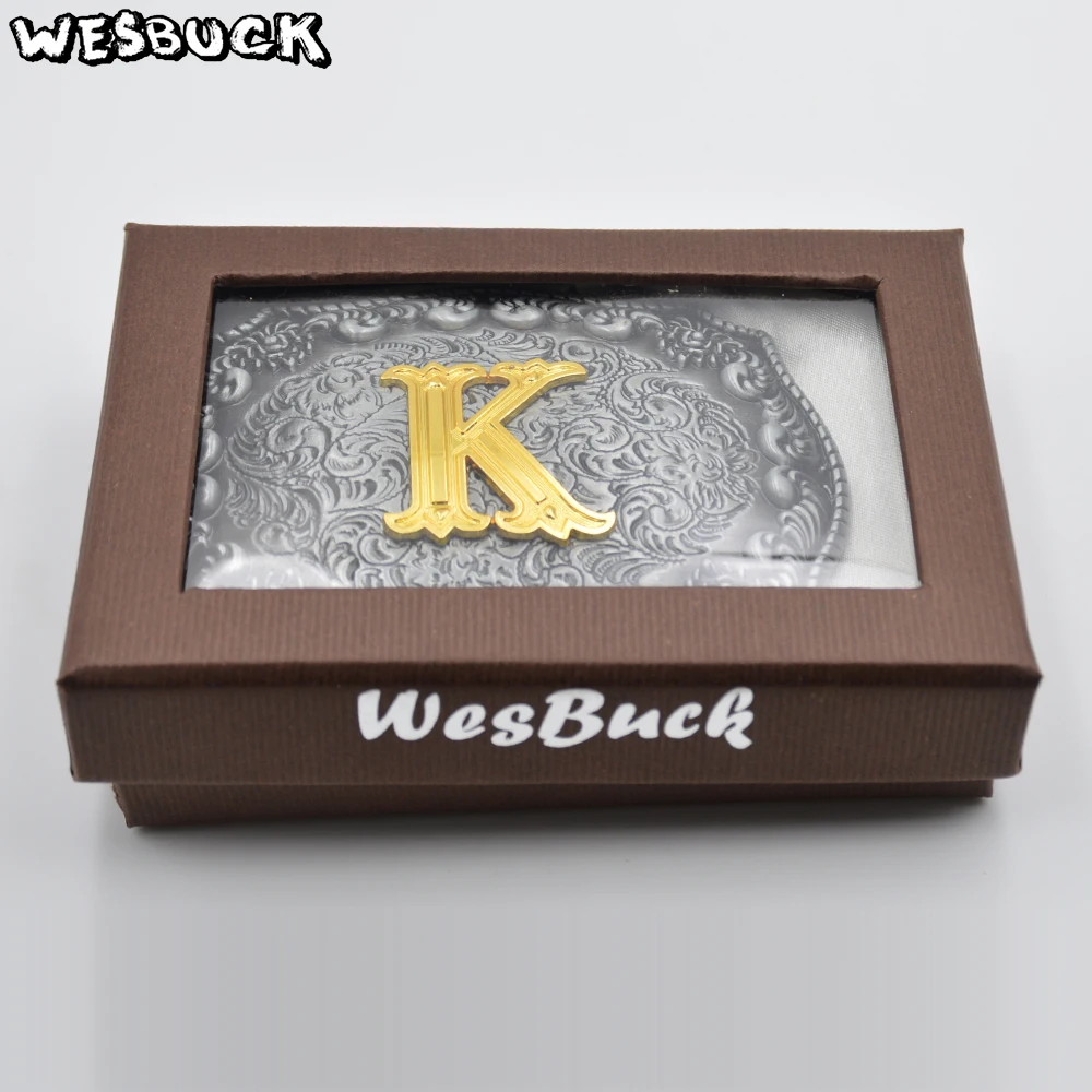 WesBuck брендовая прямоугольная 3D буква ковбойская пряжка ремня с женским и мужским