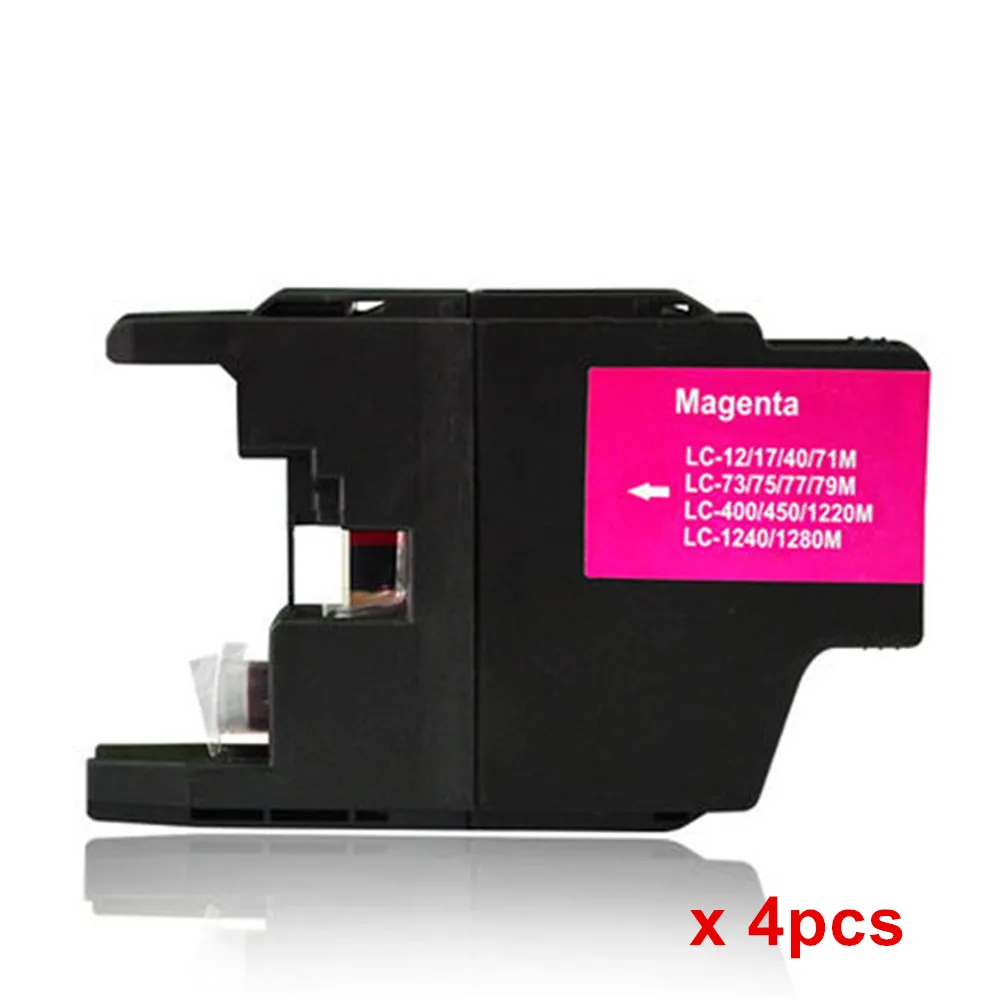 LC1280 LC71 LC73 совместимый для краска для Brother Cartridge MFC-J430W MFC-J825DW MFC-J835DW DCP-J525N DCP-J540N струйный принтер - Цвет: 4M