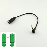 10pcs black 3 5mm angle ctia to omtp audio headphones handsfree converter cable 20cm