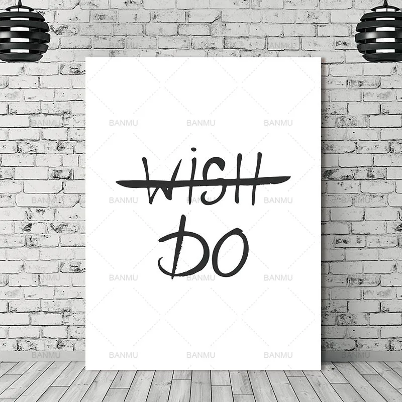 Wish Do Quote Холст Искусство Печать постер настенные фотографии для детской комнаты