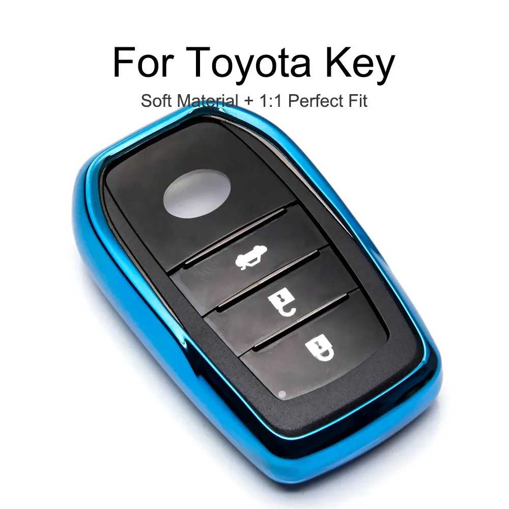 KUKAKEY 6 видов цветов TPU чехол для автомобильного ключа Toyota Avensis Corolla Prius Camry Vitz RAV4
