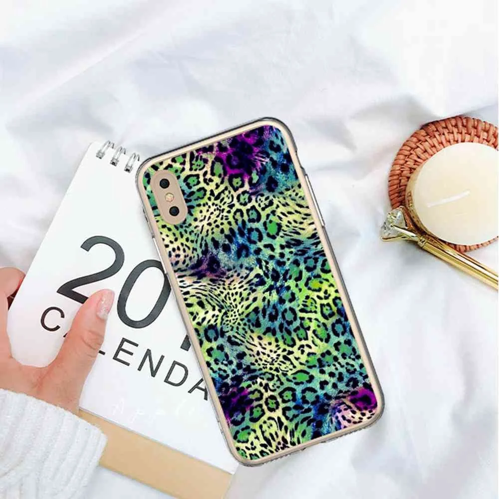 KISSCASE чехол для телефона iPhone 6s 7 8 плюс крышка леопардовым узором силиконовый X XR XS