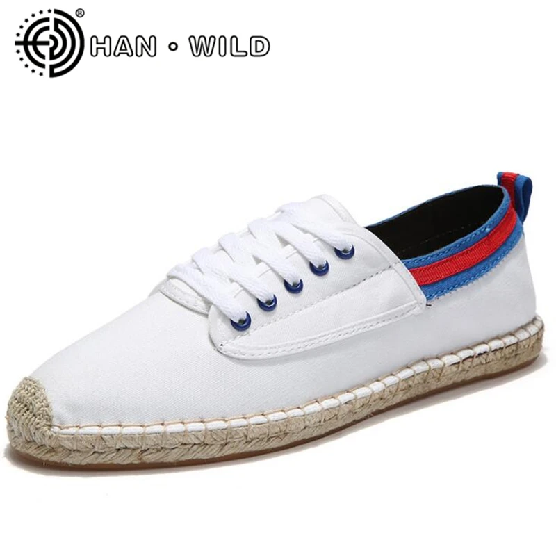 Для мужчин конопли шнуровке в рыбацком стиле 2019 Фирменная Новинка Comofortable Туфли
