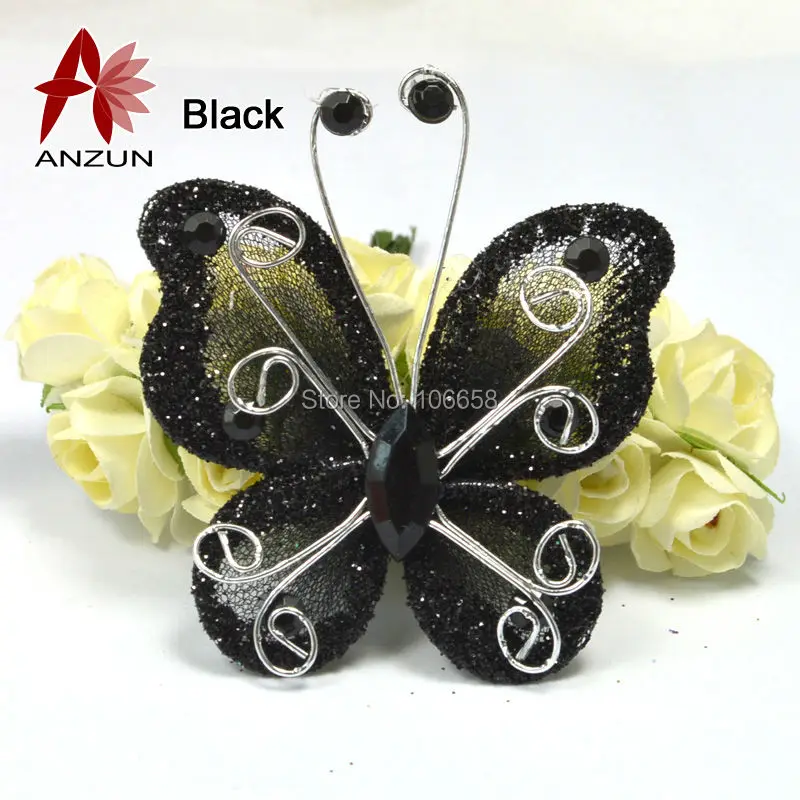 

30pcs 5cm Stocking Butterfly Wedding Party Decoration Decor Party Accessories Light Coffee