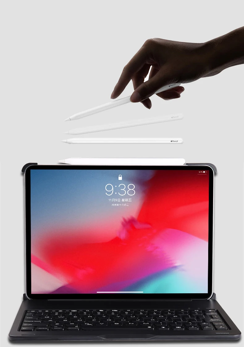7 цветов светильник с подсветкой беспроводной Bluetooth клавиатура чехол для iPad Pro 11 чехол A1934 A80 A2013+ подарок