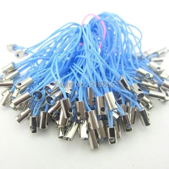 

Free shipping 500pcs/lot Cell,Mobile Phone Strap Lariat Lanyard Cord 6cm Light Blue color Jewelry Findings