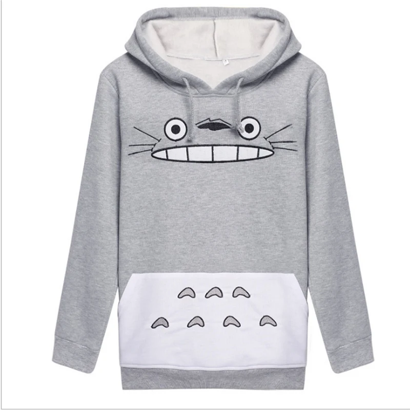 Hot Sale Autumn Fashion Men Women Cartoon Totoro Hoodie Sweatshirt Unisex Pullover Spring Casual Coat Hoodies Hooded | Женская одежда