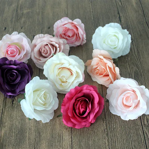 mix color Искусственный цветок розы голова ручной работы украшения дома DIY События вечерние принадлежности для свадебного декора Флорес - Цвет: mix color