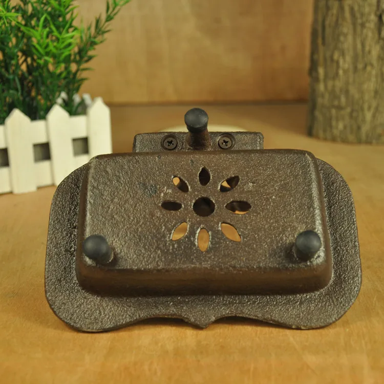 Винтажный декоративный чугунный держатель для мыла в форме тюльпана подставка