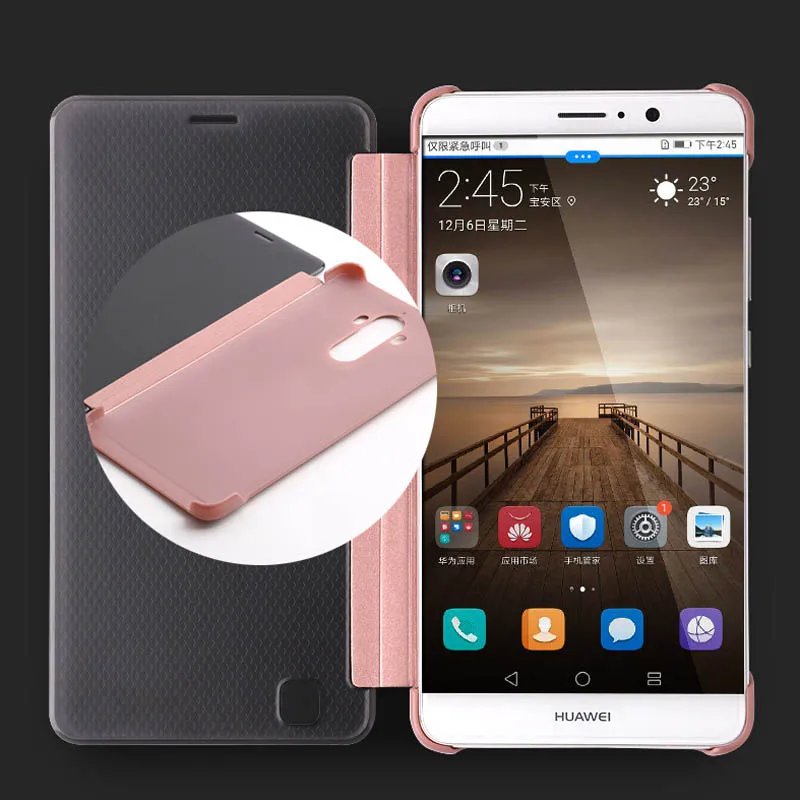 S GUARD оригинальный mate 9 чехол для huawei MHA AL00 IC Chip case умный вид Флип кожаный