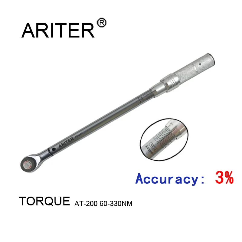 ARITER 3% прецизионный автомобильный механический ремонтный динамометрический ключ 1/" 3/8" 1/" Квадратный привод 1-330N.m крутящий момент набор ручных инструментов - Цвет: AT-330