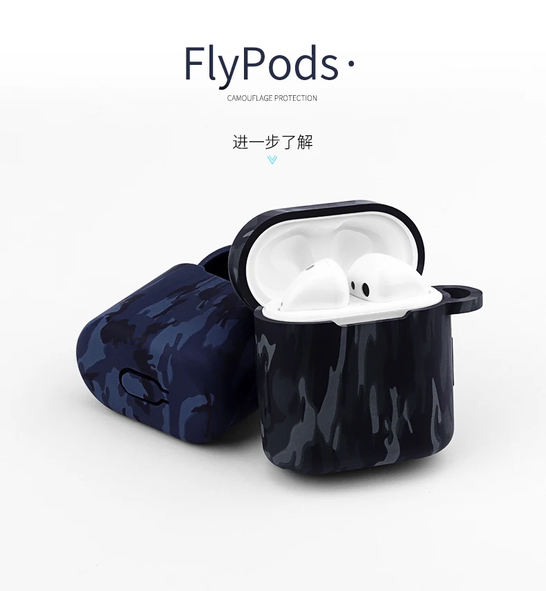 Кожухи головных телефонов для Honor FlyPods/FlyPods Pro/huawei FreeBuds 2 Pro зарядная коробка мягкий силиконовый Камуфляжный Противоскользящий защитный