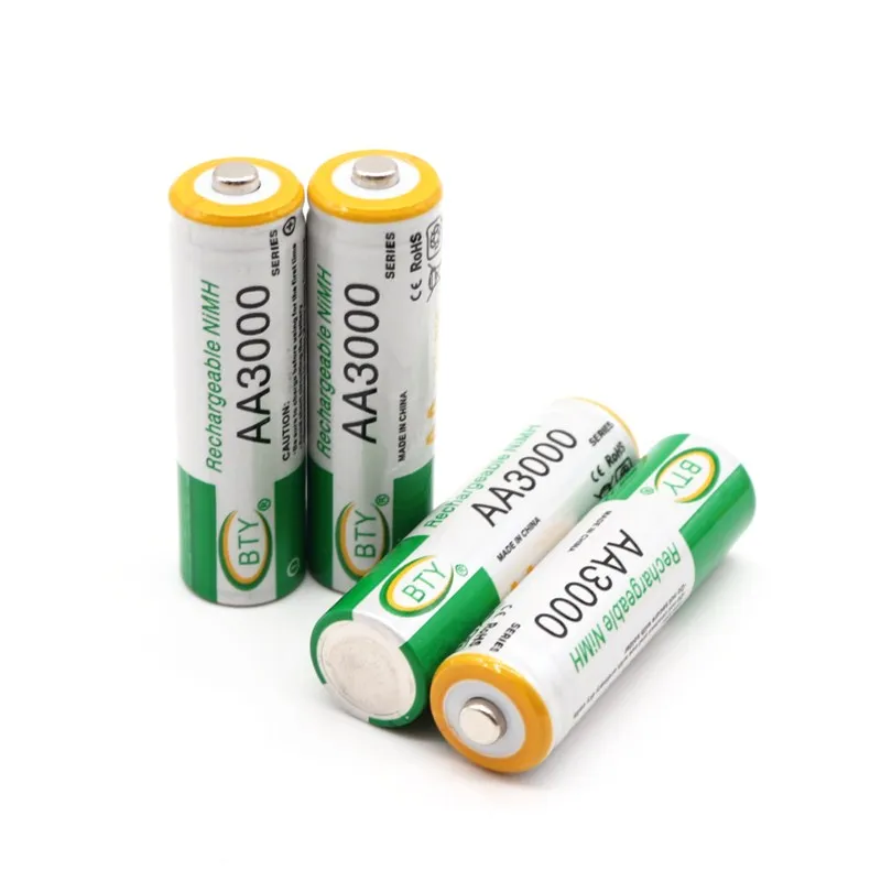 Новинка 1,2 V AA Аккумуляторная Батарея 3000mah AA NiMH 1,2 V Ni-MH 2A предварительно заряженные аккумуляторные батареи