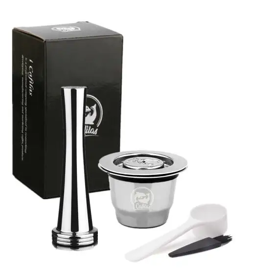 1 capsule 1tamper Капсула Nespresso reutilable Inox 2 в 1 использование Nespresso многоразовая капсула Crema Espresso многоразовая Nespresso - Цвет: 1 capsule 1tamper
