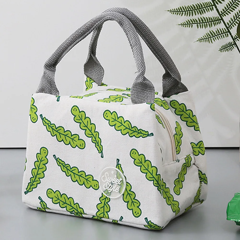 Высококачественные сумки для обедов женщин детей мужчин изолированные холщовые