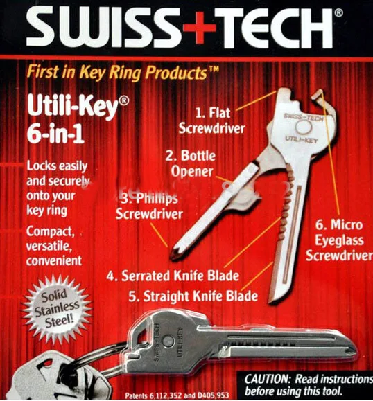 Для повседневного использования 6 в 1 переносной складной Ножи карманная цепочка