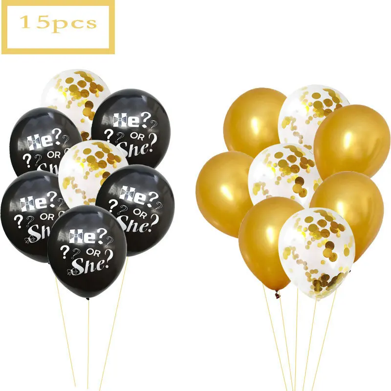 B50 (15pcs) Baby Shower 1 день рождения украшения для вечеринки сделанные своими руками дети мальчик баннер с девушкой воздушный шар торт Топпер пол Показать аксессуары для вечеринки подарок сувениры - Цвет: B50 (15pcs)