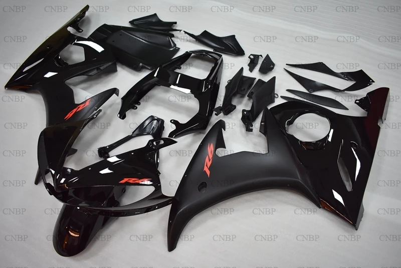 YZFR6 2003 2005 комплекты обтекателей Кузов 04 05 черный корпус|Пластиковые и портативные