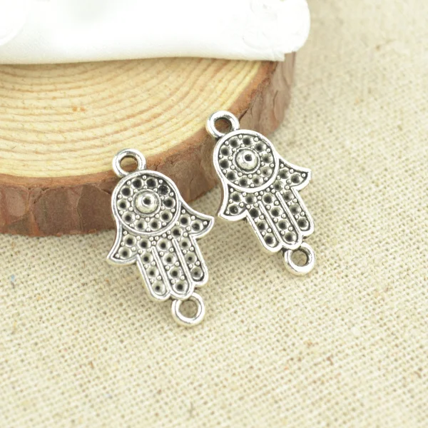 25 шт. посеребренные подвески для рукоделия 24 х15 мм 2427|hand charm|charm charmcharms for jewelry |