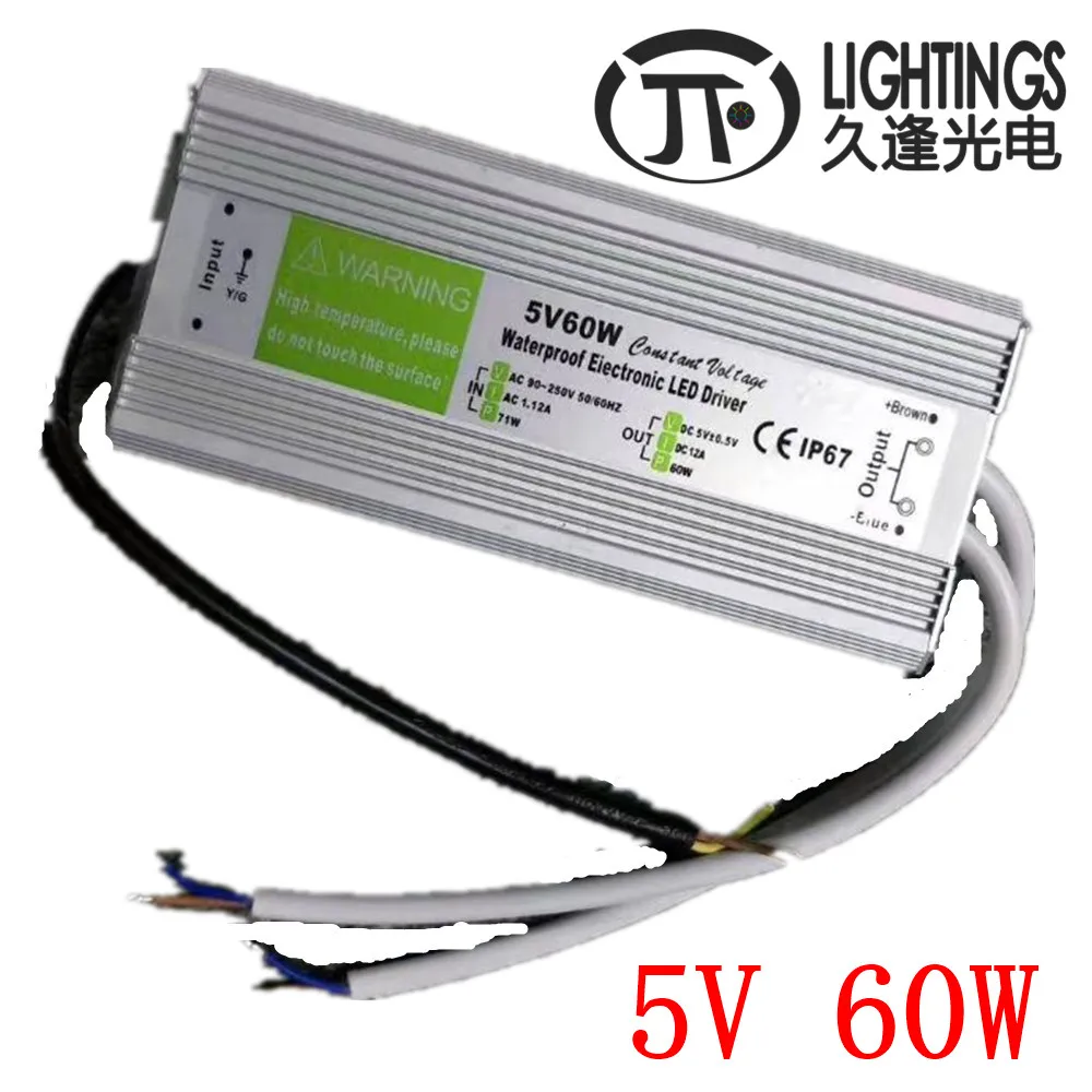 1 шт 5 V 60 W 12A Водонепроницаемый светодиодный индикатор питания переключающее