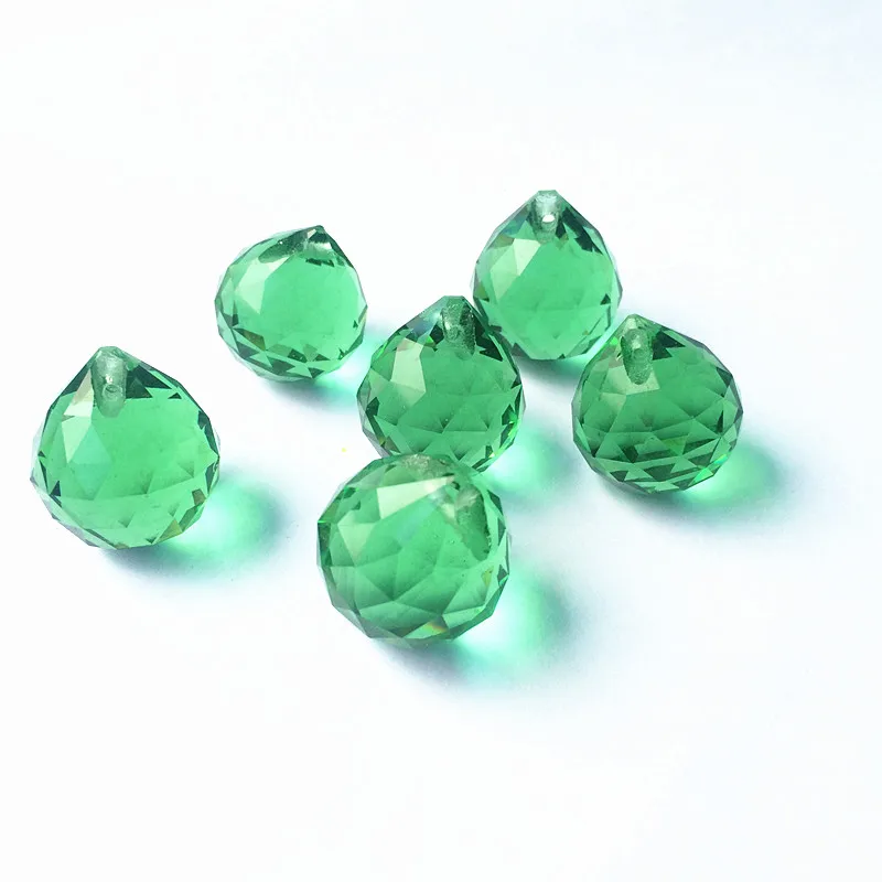 

30pcs Faceted Crystal 20mm AAA Top Quality Greee K9 Chandelier Balls (Free Rings)For New Year Diy Christmas Tree Decoration