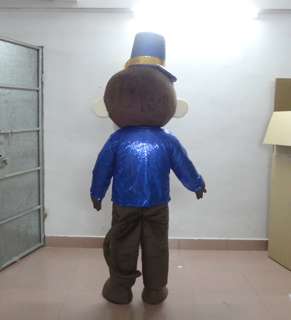 Синий 2017 маскарадный костюм обезьяны талисман рекламный талисмана