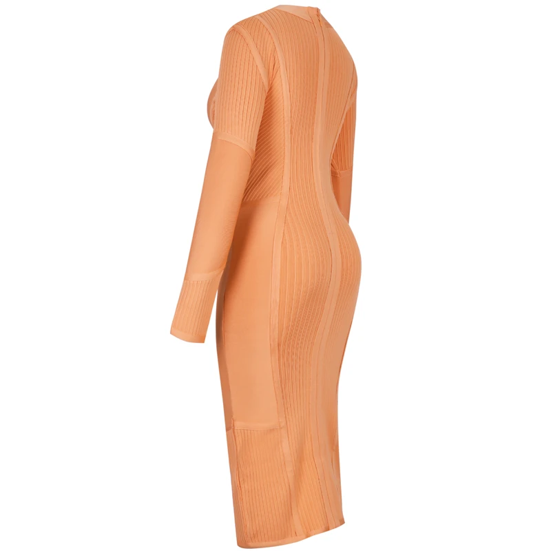 Ocstrade Новое поступление 2019 осеннее Оранжевое Женское платье средней длины