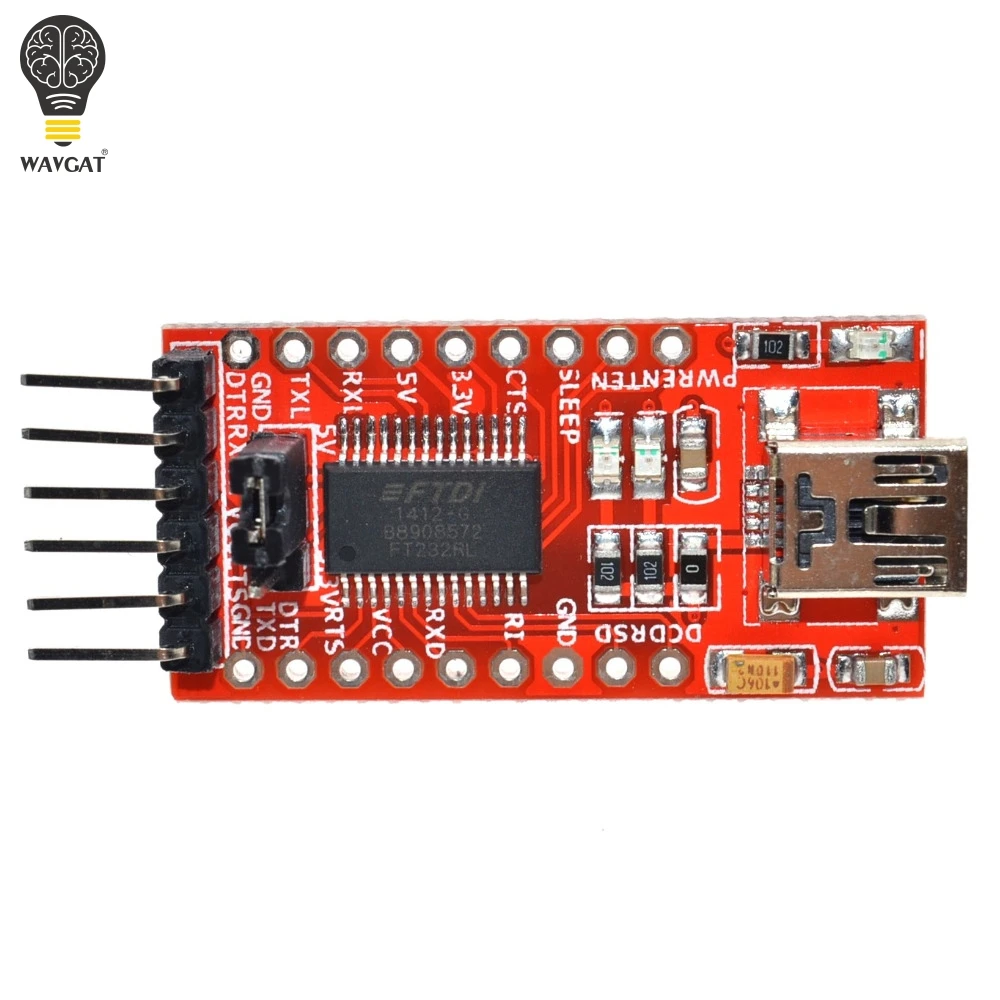 WAVGAT FT232RL FTDI USB 3,3 В 5,5 В к TTL модуль последовательного адаптера для Arduino FT232 мини-порта. Купите хорошее качество, пожалуйста, выберите меня