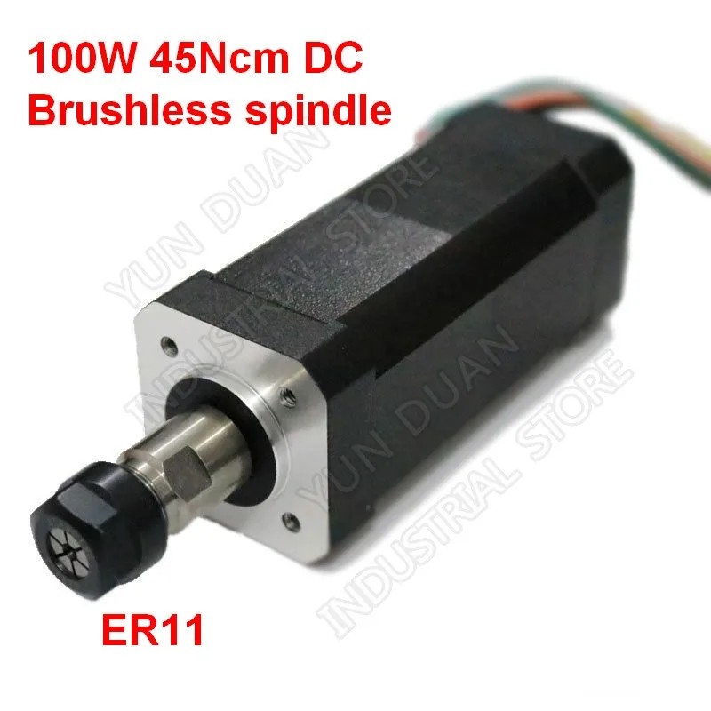 100W 45Ncm DC Brushless spindle 42mm motor ER11 Collets Match MACH3 for CNC drilling milling Carving Metal plastic wood working