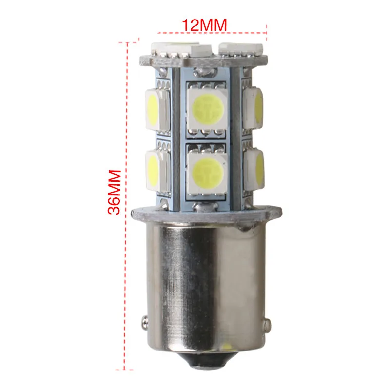Универсальная автомобильная 2 шт. 1156 BA15S 13 SMD Белая светодиодная лампа с