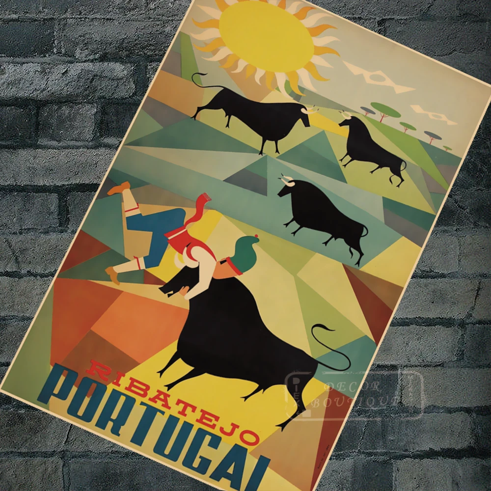 Португалия Туризм Путешествия постеры Bullfight Классическая Настенная Наклейка