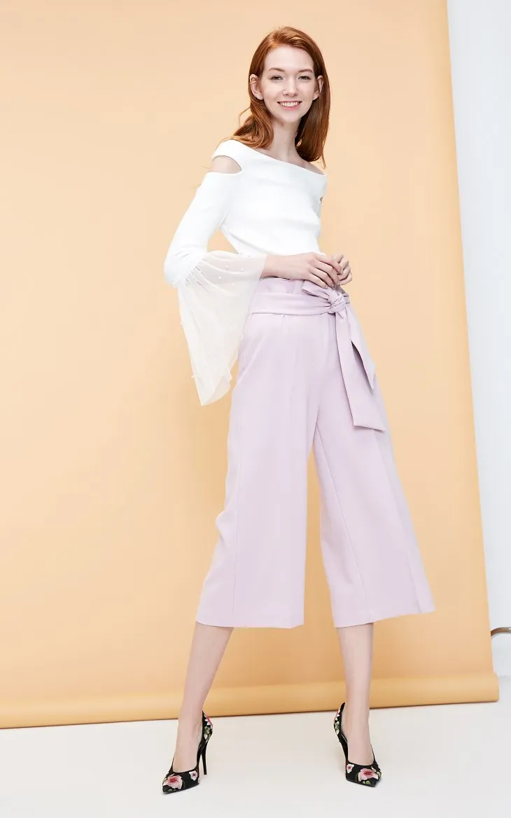 Vero Moda новые женские брюки Капри с высокой талией для отдыха с объемной боковой молнией и широкими штанинами на шнуровке | 31836J515