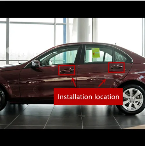 

ABS Exterior Door Bowl Decoration Decals 4pcs For Mercedes Benz ML GL GLE GLS GLK X204 C Class W204 Carbon Fiber Style