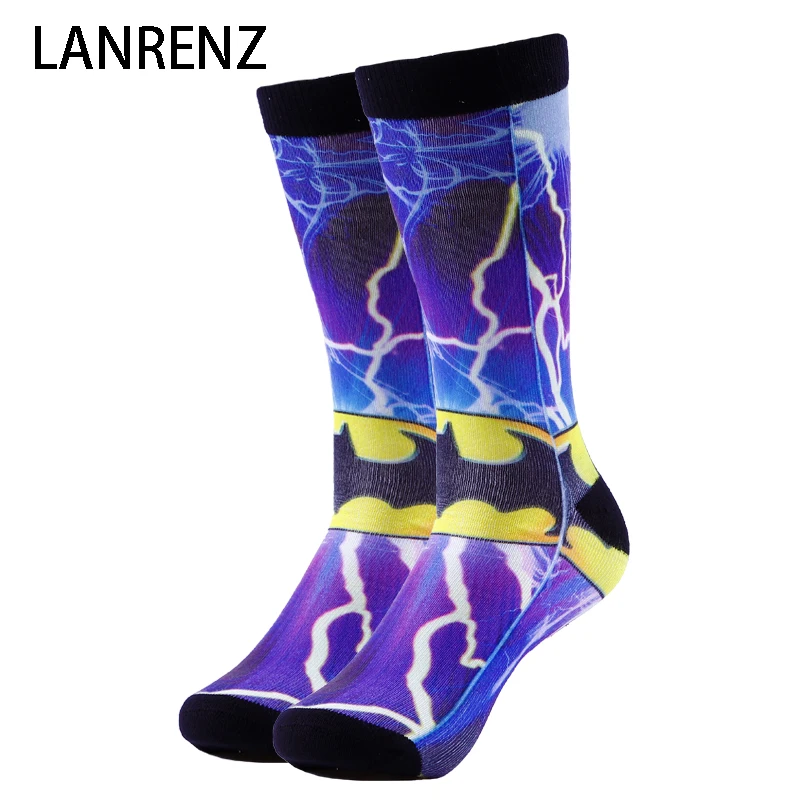 2020 молния Бэтмен печать мужчины и женщины Мода Смешные носки 3d печатных 200